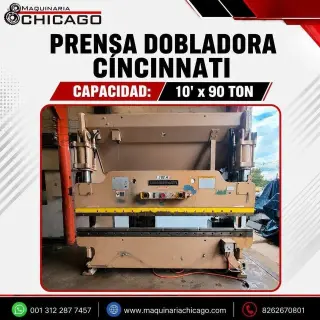PRENSA DOBLADORA HIDRAULICA CINCINNATI 10' x 90 Ton