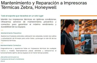 Venta, Reparacion y servicio de mantenimiento a Zebra, Honeywell, Sato.