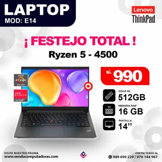 Laptop LENOVO THINKPAD Ryzen 5 4500