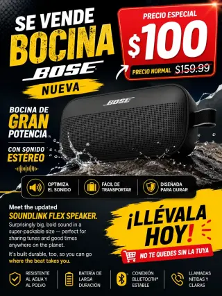Se Vende Bocina Bose SoundLink Flex Nueva