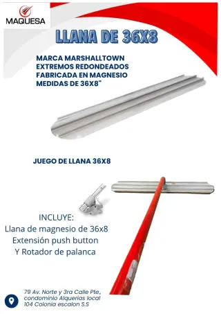 Llanas Toro MARSHALLTOWN USA, de Magnesio 36 Pulg.