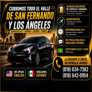 Taxi 24/7 en San Fernando Valley | Viajes a LAX