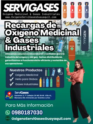 Servicios de Oxígeno Medicinal y Gases Industriales 24/7