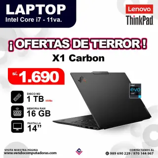 Laptop LENOVO THINKPAD core i7 - 11va / X1 Carbon Gen 9