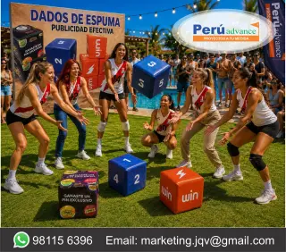 Dados de espuma publicitarios afull color de 50 cm