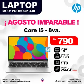 Laptop HP ProBook 440 G6 core i5 - 8va.