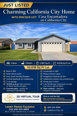 Charming California City Home with Spacious Lot