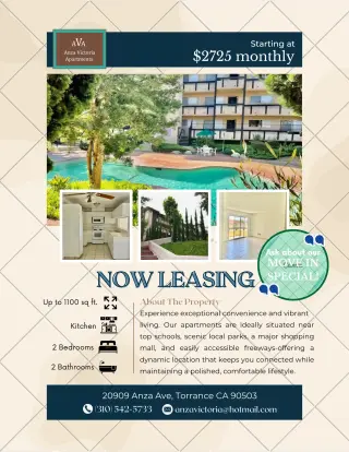 Amplio apartamento de 2 habitaciones / 2 baños, 1,00 pies² en West Torrance!