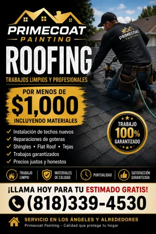 Reparaciones & instalación de techos por menos de 1,000$
