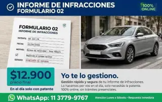 Informe de dominio automotor histórico