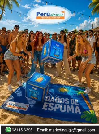 Dados de espuma publicitarios afull color de 50 cm