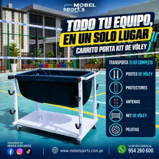 Coche porta balones de fubol, voley, basquet