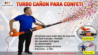 Cañón Turbo de Confeti para Eventos
