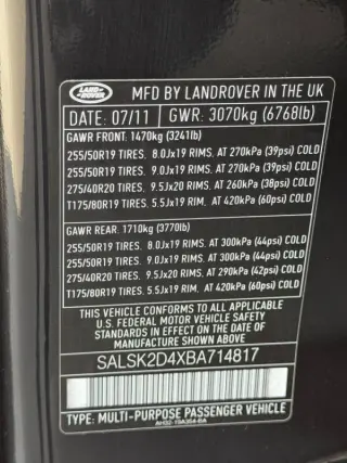 2011 Land Rover Range Rover Sport HSE