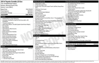 Toyota Corolla 2014 LE Eco 4dr Sedan
