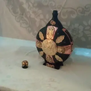 ANTIQUE RUSSIAN WOOD CANTEEN