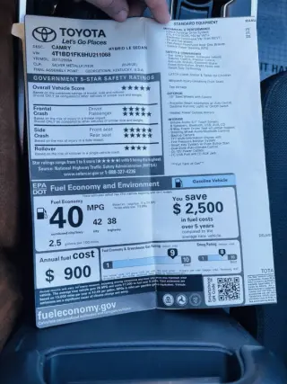 2017 Toyota Camry Hybrid LE