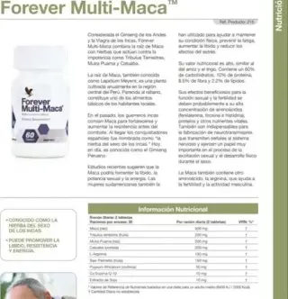 Forever Multi-Maca suplemento
