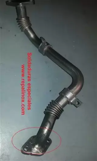 Colector/tubo escape.Soldadura