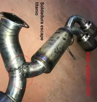 Colector/tubo escape.Soldadura