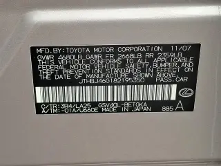 2008 Lexus ES 350 Sedan