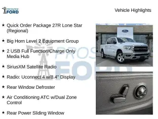 Ram 1500 2020 4x2 Big Horn 4dr Crew Cab 5.6 ft. SB Pickup