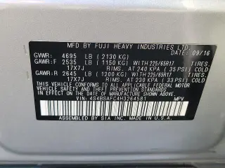 Subaru Outback 2017 AWD 2.5i Premium 4dr Wagon