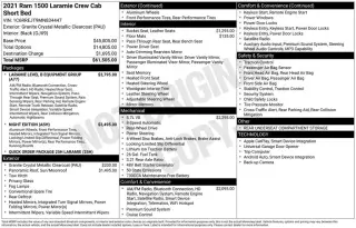 Ram 1500 2021 4x2 Laramie 4dr Crew Cab 5.6 ft. SB Pickup