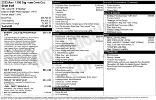 Ram 1500 2023 4x4 Big Horn 4dr Crew Cab 5.6 ft. SB Pickup