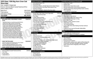 Ram 1500 2023 4x4 Big Horn 4dr Crew Cab 5.6 ft. SB Pickup