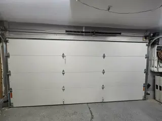 Woodlike plank garage door