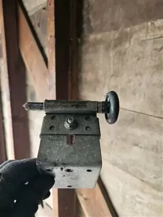 Top panel roller hinge