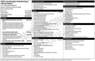 Jeep Wrangler Unlimited 2020 4x4 Willys Sport 4dr SUV