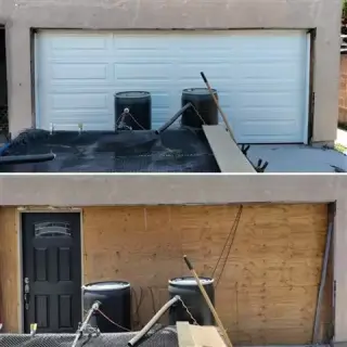Sectional roll up garage door