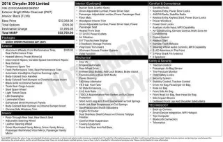 Chrysler 300 2016 Limited 4dr Sedan