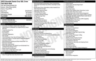 Hyundai SANTA CRUZ 2023 AWD SEL 4dr Crew Cab 4.3ft SB