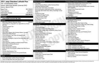 Jeep Cherokee 2021 4x4 Latitude Plus 4dr SUV