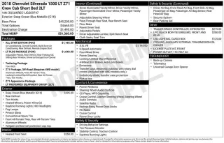Chevrolet Silverado 1500 2018 4x4 LT 4dr Crew Cab 5.8 ft. SB