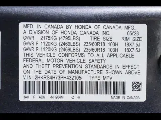 Honda CR-V 2023 AWD EX-L 4dr SUV w/o BSI