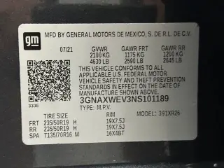 Chevrolet Equinox 2022 4x4 RS 4dr SUV