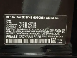 BMW 4 Series 2019 430i Gran Coupe 4dr Sedan