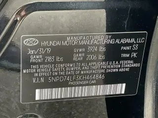 Hyundai ELANTRA 2019 SE 4dr Sedan 6M