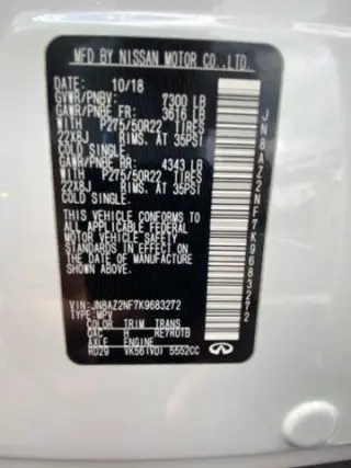 INFINITI QX80 2019 Luxe 4dr SUV