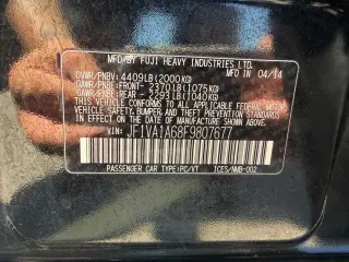 Subaru WRX 2015 AWD 4dr Sedan