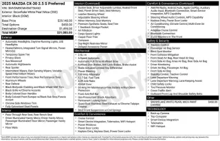 Mazda CX-30 2025 AWD 2.5 S Preferred 4dr SUV