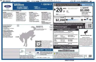Ford Bronco 2023 4x4 Base Advanced 4dr SUV