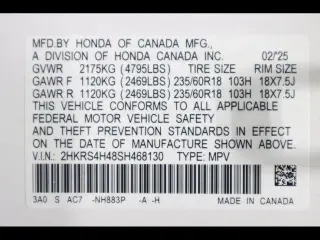 Honda CR-V 2025 AWD EX 4dr SUV