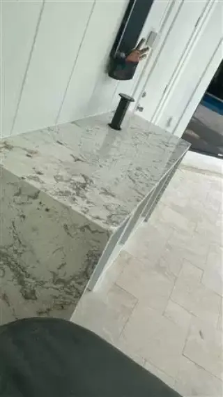 Counter tops marble granite.
