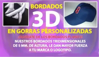 GORRAS BORDADAS EN 3D