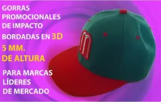 GORRAS BORDADAS EN 3D